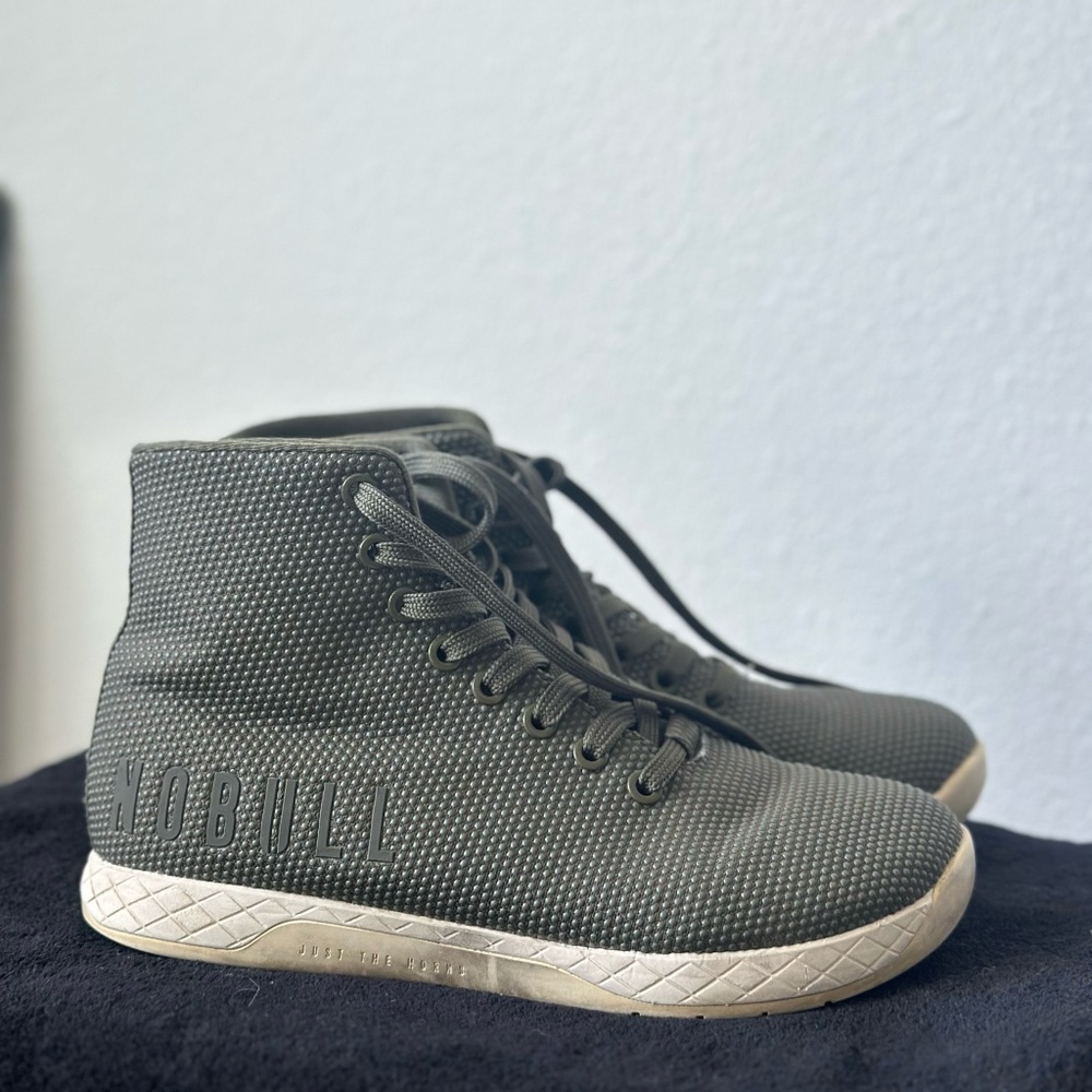 Nobull Outwork Superfabric Trainer High Top Women's Size 7 Gym Shoe Army Green